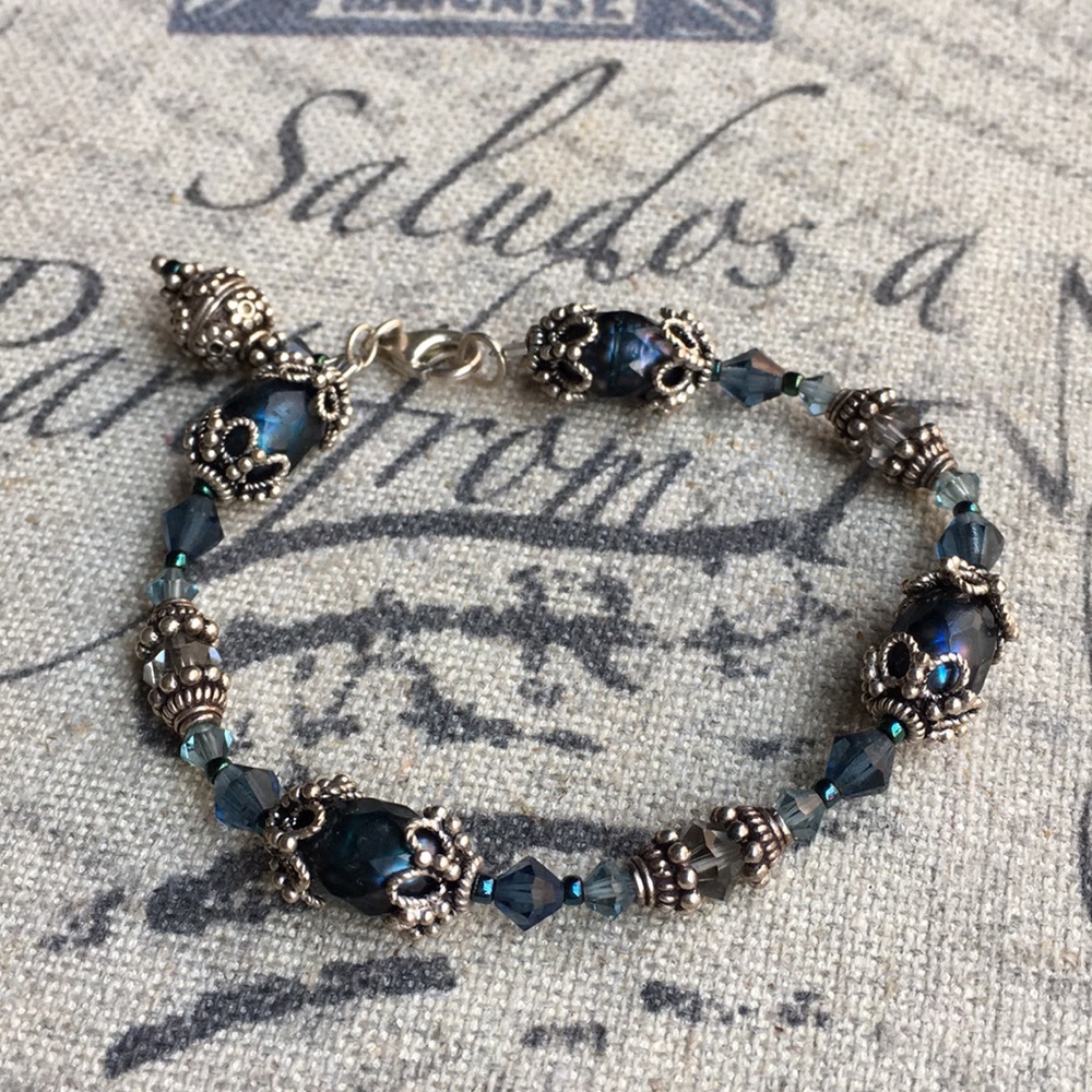 Royal Blue Beaded Bracelet